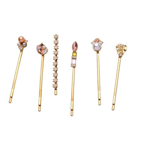 Anthropologie Hair Pins Set with Jewels - Picture 2 of 2